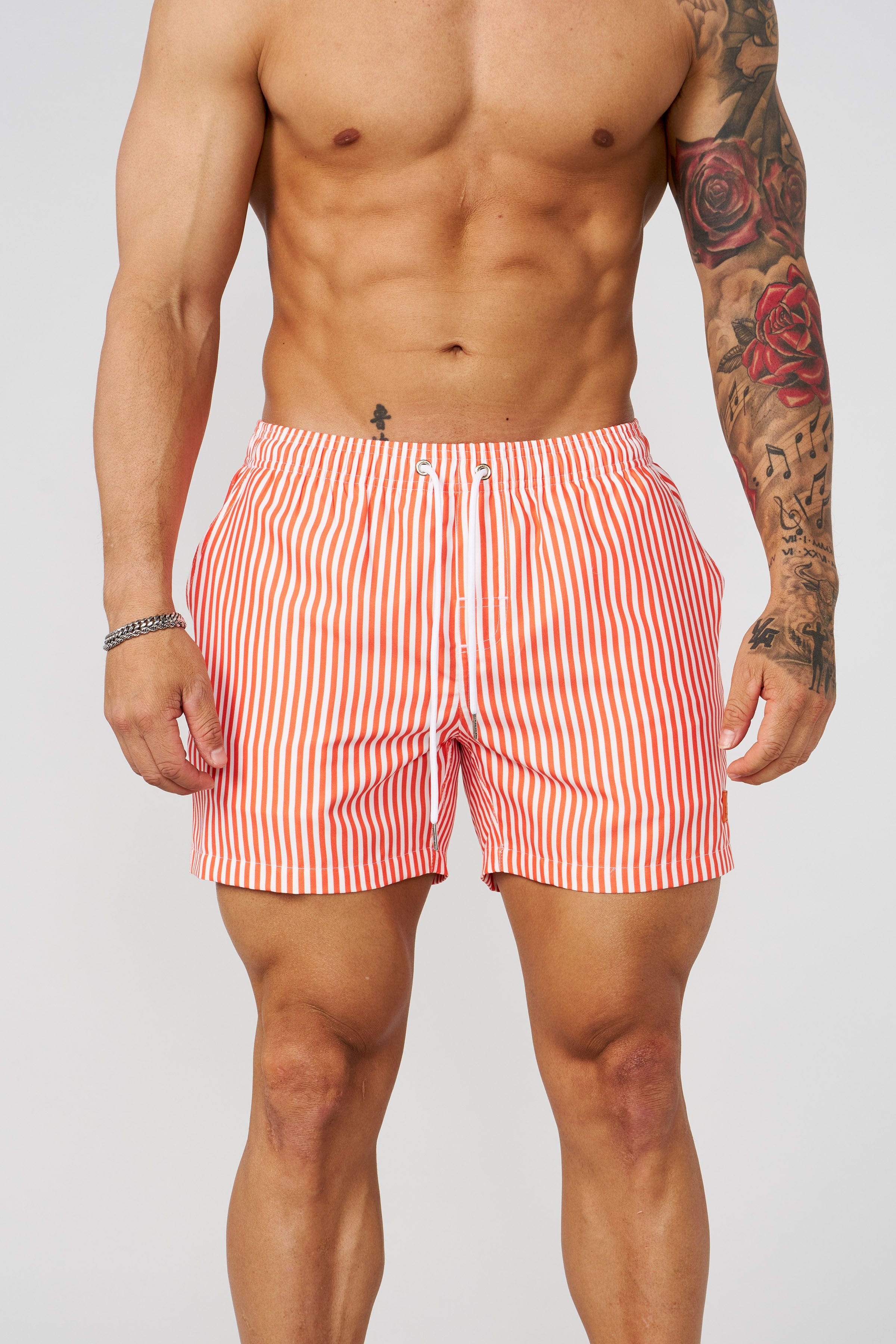 1056 - Striped Swim Shorts