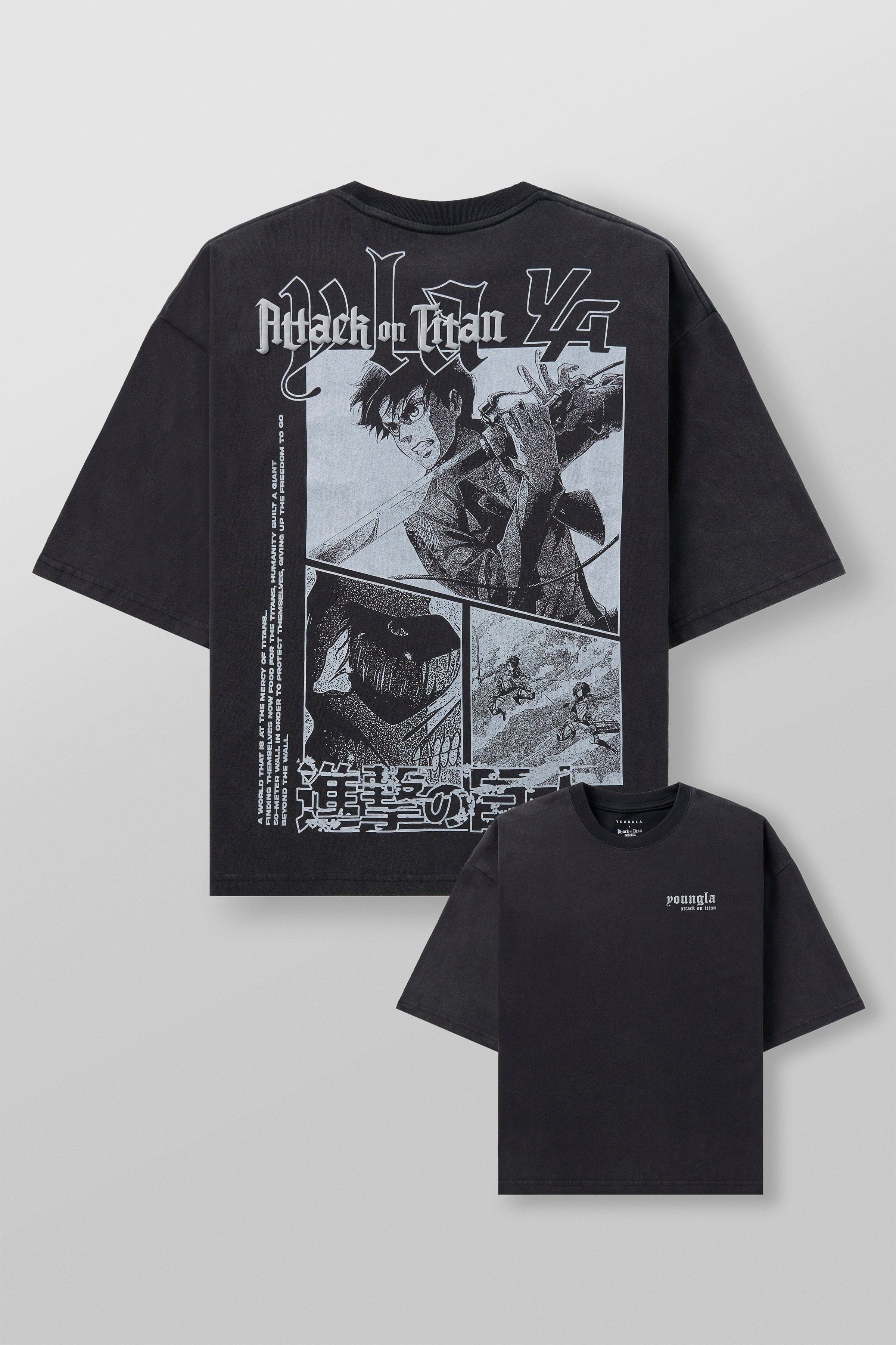 4186 - AOT?  x YLA Cropped Tees